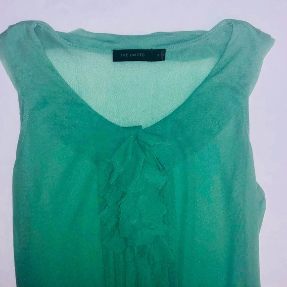 THE LIMITED GREEN MESH LAYERING TOP (S) - Picture 5 of 5